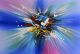 Schilderij abstract blauw - Artello