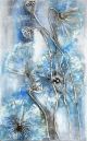 Schilderij blauwe bloem - Artello