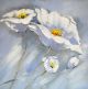 Schilderij bloemen wit - Artello