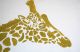 Schilderij giraffe goud - Artello
