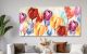 Schilderij kleurrijke tulpen - Artello