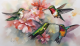 Schilderij kolibries - Artello