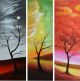 Schilderij modern 3 luik 120 x 120 Artello