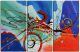 Schilderij modern abstract 3 luik 90x60 Artello