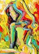 Schilderij modern vrouw - Artello