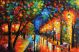 Schilderij modern wandeling park - Artello