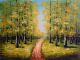 Schilderij natuur groene bomen - Artello