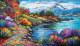 Schilderij Nieuw zeeland kleurrijk- Artello