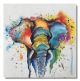 Schilderij olifant 75 x 75 Artello