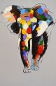 Schilderij olifant gekleurd - Artello