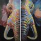 Schilderij olifant modern 80 x 80 Artello