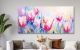 Schilderij roze tulpen - Artello