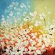 Schilderij witte bloemen - Artello