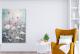 schilderij witte bloemetjes artello