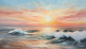 Schilderij zee zonsopkomst - Artello