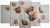 Schilderij bloemen 5-luik 160 x 90 Artello