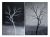 Schilderij bomen grijstinten 2 luik 80 x 60 Artello