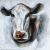 Schilderij koe portret - Artello