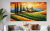 Schilderij landschap Italie zonsondergang Artello