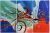 Schilderij modern abstract 3 luik 90x60 Artello