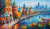 Schilderij Moskou Rusland - Artello