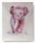 Schilderij roze olifantje 60 x 60 - Artello