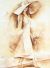 Schilderij vrouw chic beige - Artello