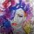 Schilderij vrouw modern 80 x 80 - Artello