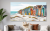 Schilderij zee strandhuisjes Artello