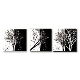 Schilderij luik bomen zwart wit 150 x 50 Artello