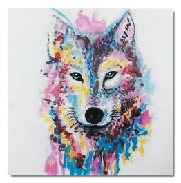 Luidruchtig Aanpassen Inspiratie Schilderij wolf 50 x 50 - Artello